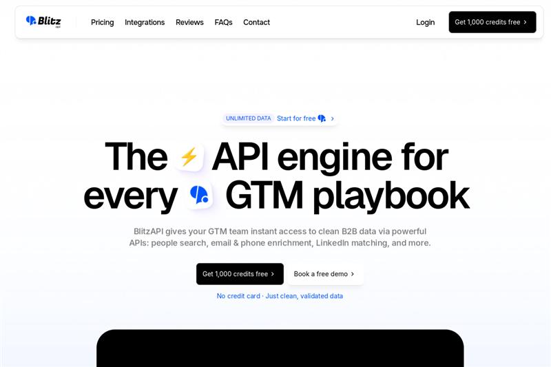 BlitzAPI - B2B Data API Platform